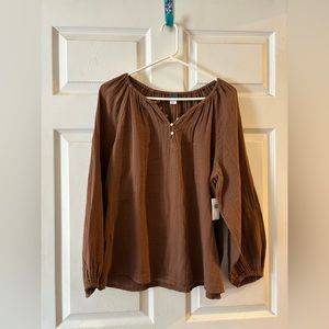 Brown old navy blouse